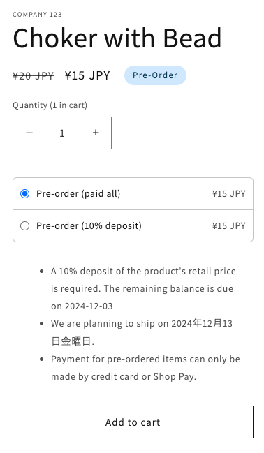 Creating Multiple Pre-order Plans (Switching between regular sales and pre-orders based on inventory levels, etc.)